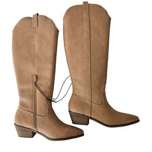 Universal Thread Womens Western Knee High Light Brown Memory Foam Boots Size 7.5